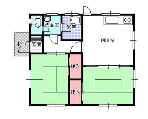 福岡県小郡市大崎(一戸建)の賃貸物件の間取り