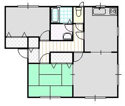 福岡県北九州市八幡西区光貞台1丁目(アパート)の賃貸物件の間取り