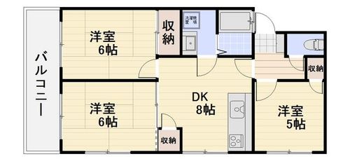 ヒルサイドアベニュー203の間取り