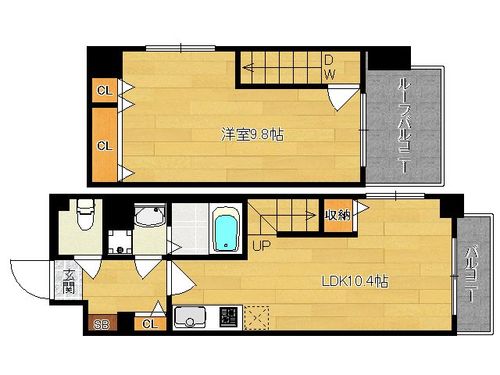 ウエスティ烏丸の間取り