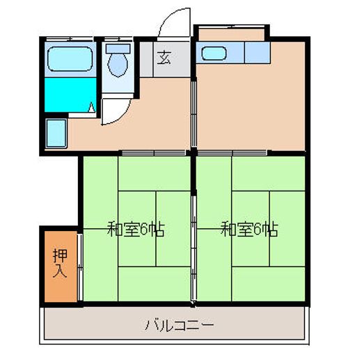 立花アパート201の間取り