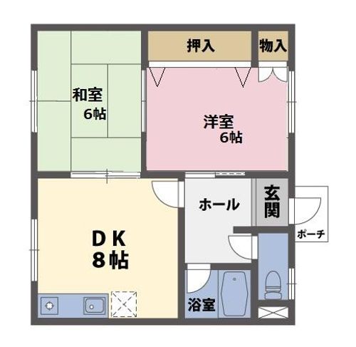 田中ハイツ-2号棟6の間取り