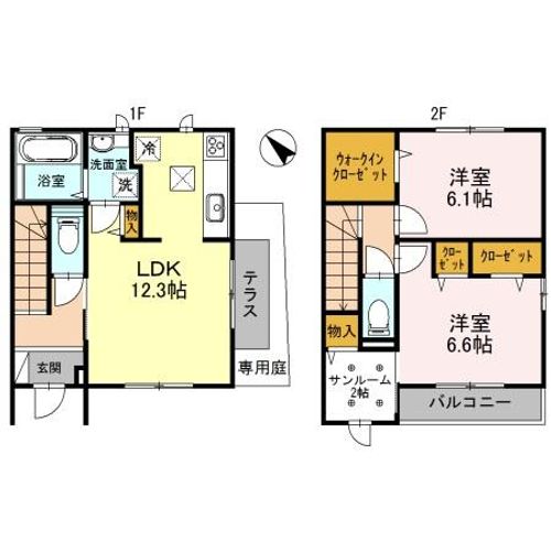 大阪府箕面市石丸3丁目(マンション)の賃貸物件の間取り