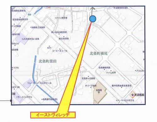 イーストヴィレッヂの地図