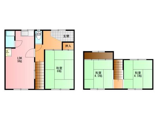 兵庫県姫路市伊伝居(一戸建)の賃貸物件の間取り
