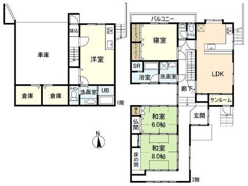 愛知県名古屋市緑区大清水3丁目(一戸建)の賃貸物件の間取り
