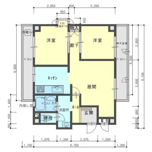 ライオンズマンション和歌山三木町の間取り