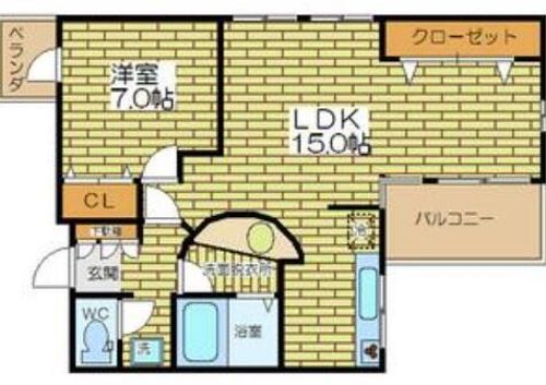 大阪府大阪市福島区吉野2丁目(マンション)の賃貸物件の間取り