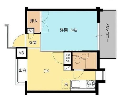 兵庫県西宮市甲子園口北町(マンション)の賃貸物件の間取り