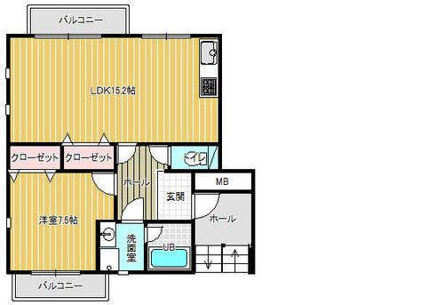 プレイズ・ワン102の間取り