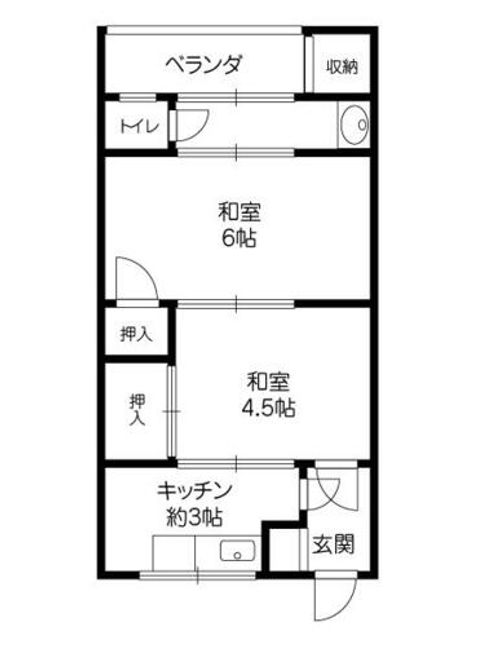 兵庫県尼崎市大島1丁目(アパート)の賃貸物件の間取り