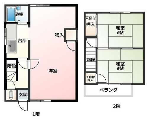 兵庫県姫路市八代宮前町(一戸建)の賃貸物件の間取り