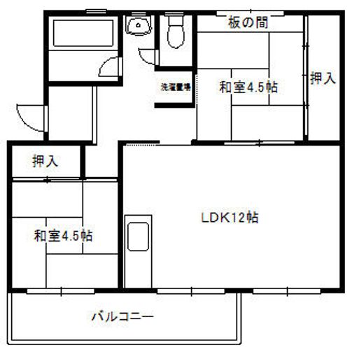 箕面如意谷住宅11号棟の間取り