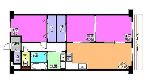 明石土山駅前スカイハイツの間取り
