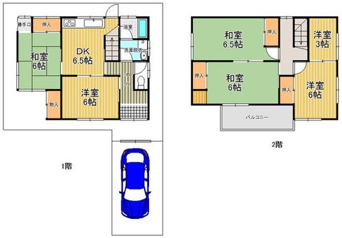 大阪府羽曳野市西浦3丁目(一戸建)の賃貸物件の間取り