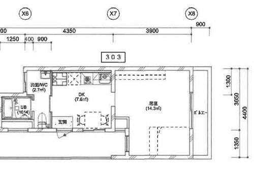 京都府京都市上京区樋之口町(マンション)の賃貸物件の間取り