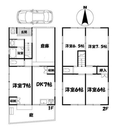 和歌山県橋本市高野口町大野(一戸建)の賃貸物件の間取り