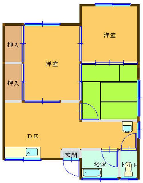 コーポコスモス行事103の間取り