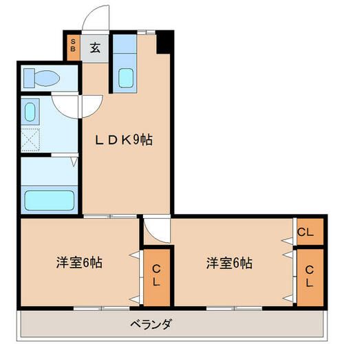 荻島第2ビル(CN)603の間取り