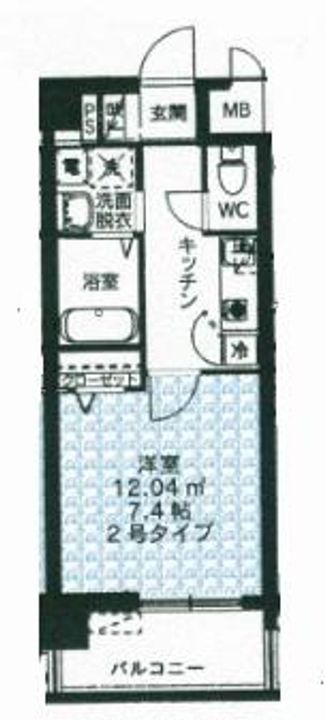 サウスカーサ北九大前の間取り