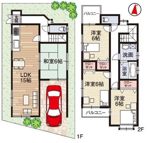 兵庫県神戸市須磨区若宮町3丁目(一戸建)の賃貸物件の間取り