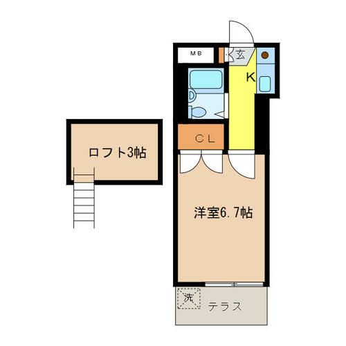 兵庫県加古川市加古川町河原(アパート)の賃貸物件の間取り