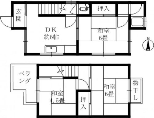奈良県奈良市恋の窪1丁目(一戸建)の賃貸物件の間取り