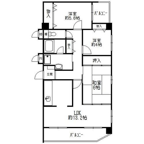 ルネッサコート芦屋の間取り