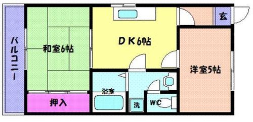 兵庫県神戸市東灘区御影石町2丁目(マンション)の賃貸物件の間取り