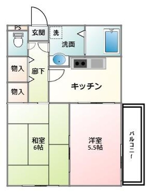 ロイヤルメゾン甲東園Ⅷ102の間取り