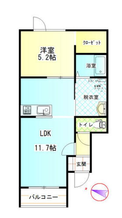 北海道帯広市西十六条南4丁目(アパート)の賃貸物件の間取り