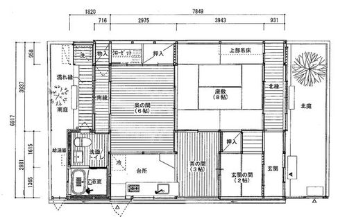 奈良県奈良市紀寺町(一戸建)の賃貸物件の間取り