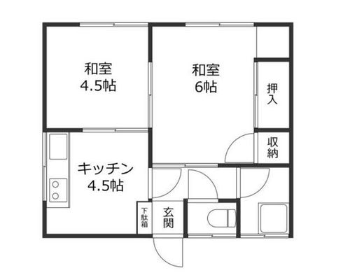 ハイツリバーサイド201の間取り