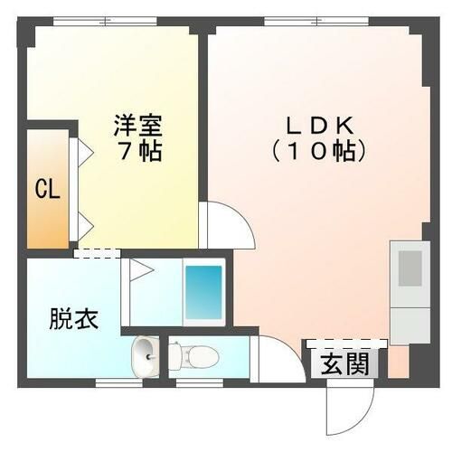 福岡県直方市大字植木(アパート)の賃貸物件の間取り