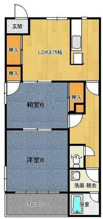コーポ若竹101の間取り
