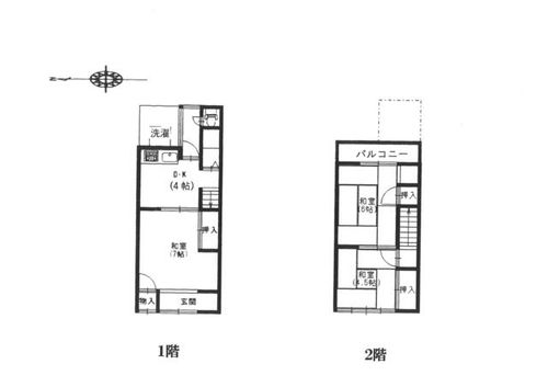 京都府京都市左京区山端大君町(テラスハウス)の賃貸物件の間取り