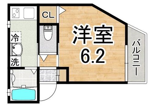 兵庫県神戸市長田区梅ケ香町1丁目(アパート)の賃貸物件の間取り