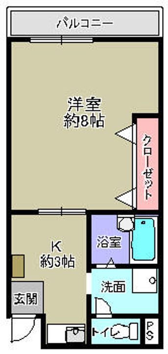 兵庫県宝塚市千種2丁目(マンション)の賃貸物件の間取り