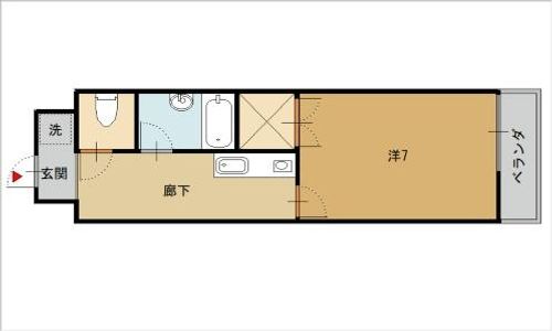 京都府舞鶴市倉梯町(マンション)の賃貸物件の間取り