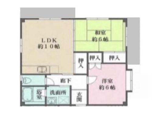 兵庫県姫路市市之郷町1丁目(マンション)の賃貸物件の間取り