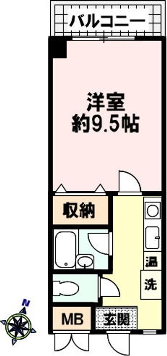 グランドハイツ上筒井302の間取り