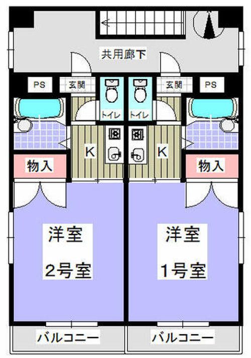 大阪府吹田市垂水町1丁目(マンション)の賃貸物件の間取り