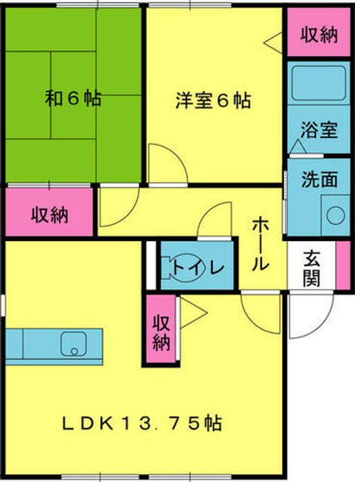 兵庫県姫路市御立東2丁目(アパート)の賃貸物件の間取り
