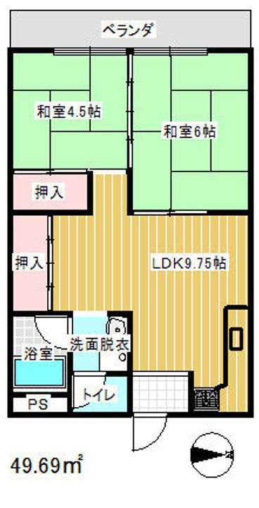 ハイツ青山202の間取り