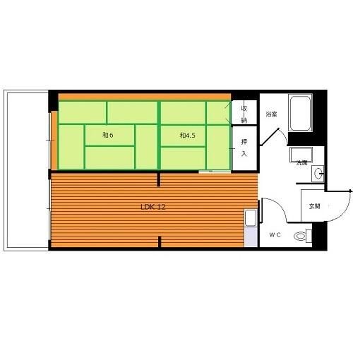 福岡県福岡市東区多の津4丁目(マンション)の賃貸物件の間取り