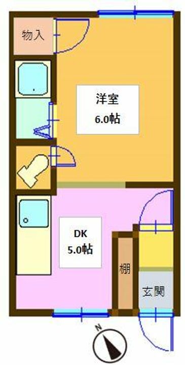 オリス滝川201の間取り