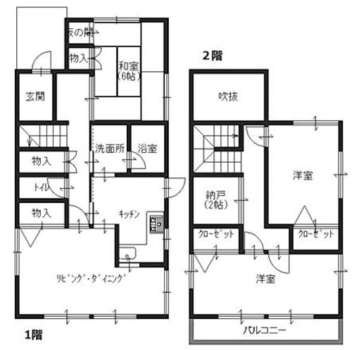 兵庫県姫路市広峰1丁目(一戸建)の賃貸物件の間取り