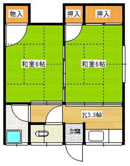 清水荘202の間取り