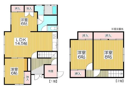 北海道岩見沢市北本町西1丁目(一戸建)の賃貸物件の間取り