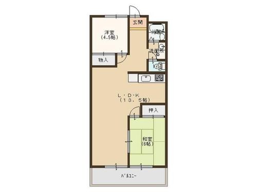 西田ハイツの間取り